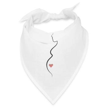 Schwangere Frau - Bandana - Weiß - Vorne