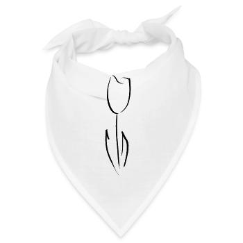 Tulpe - Bandana - Weiß - Vorne