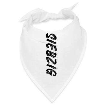70. Geburtstag / Siebzig / 70 - Bandana - Weiß - Vorne