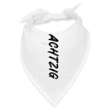 80. Geburtstag / Achtzig / 80 - Bandana - Weiß - Vorne