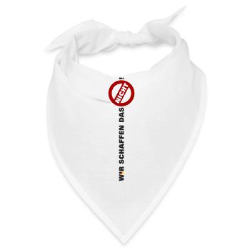 Wir schaffen das nicht lang Arm Flagge Deutschland - Bandana - Weiß - Vorne