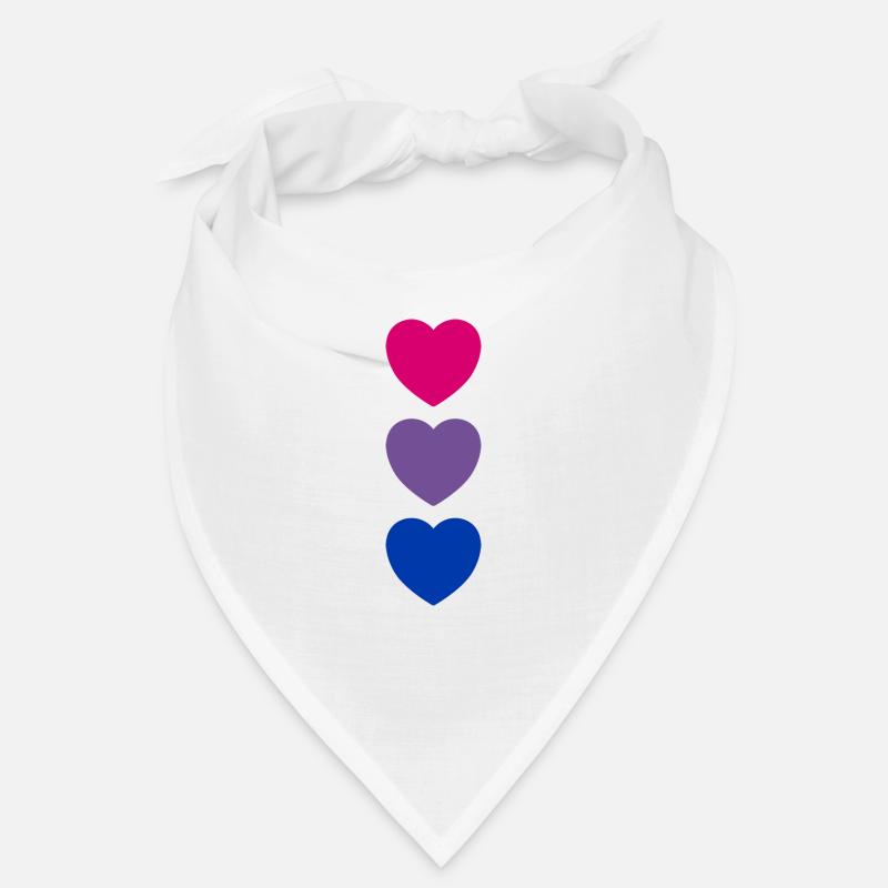 Coeurs Bi Drapeau Couleurs Fierté Subtile Bandana