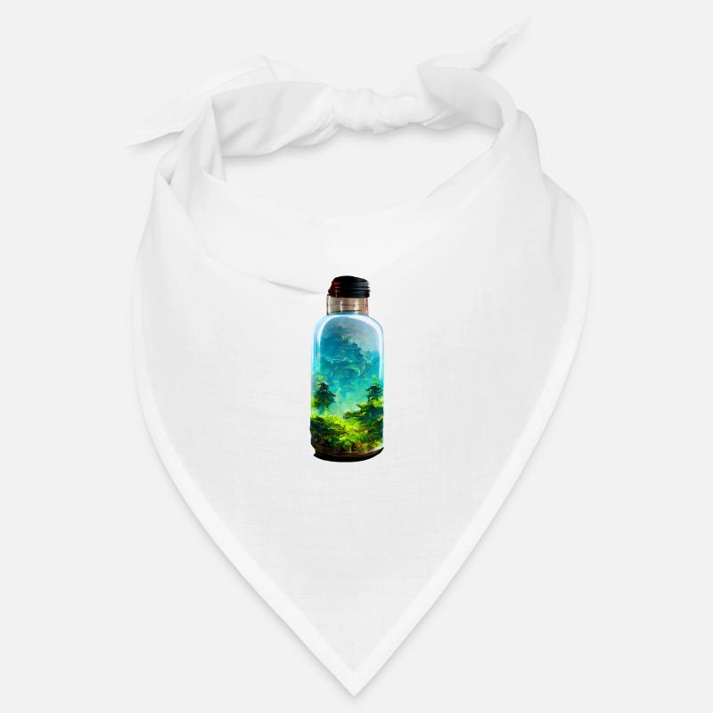 Bottle with a forest Bandana