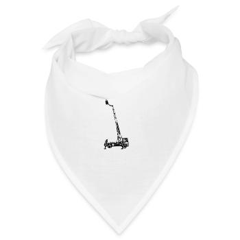 Hebebühne Arbeitsbühne Bühne Mannkorb Steiger - Bandana - Weiß - Vorne