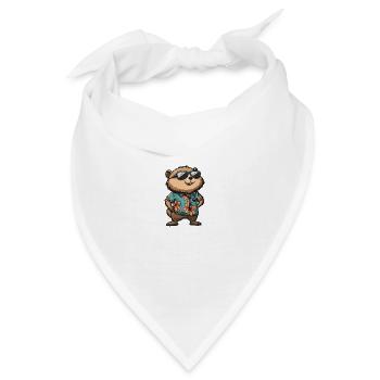 Biber Comic Cool Sommer - Bandana - Weiß - Vorne