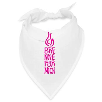 Ich brenne fuer mich - Bandana - Weiß - Vorne