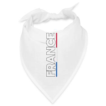 FRANKREICH Flagge und Emblem von Frankreich. Ertragen - Bandana - Weiß - Vorne