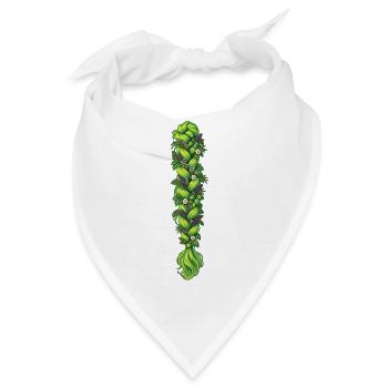 Grüner Zopf mit Kräutern - Bandana - Weiß - Vorne