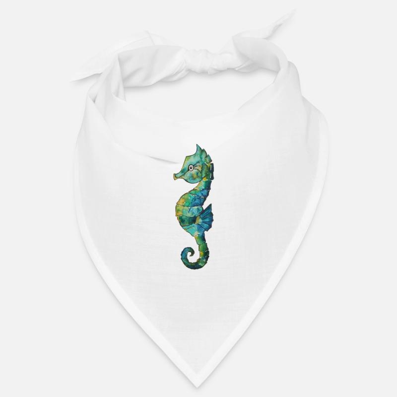 hippocampe - Bandana - blanc