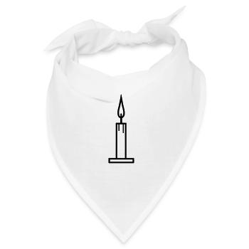 Kerze - Bandana - Weiß - Vorne