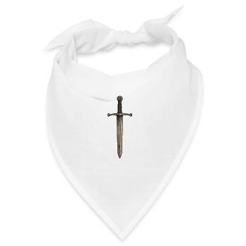 Schwert aus dem Mittelalter - Bandana - Weiß - Vorne