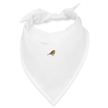 Rotkehlchen Herz Vogel Vogelbeobachter Singvogel - Bandana - Weiß - Vorne