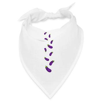 Aubergine Comic - Bandana - Weiß - Vorne