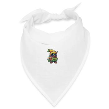 Wurm Winter Comic - Bandana - Weiß - Vorne