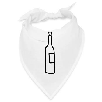 flasche leer - Bandana - Weiß - Vorne