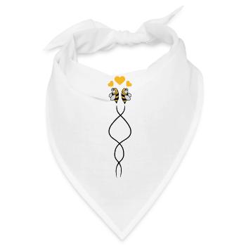Bees Love - Bandana - Weiß - Vorne