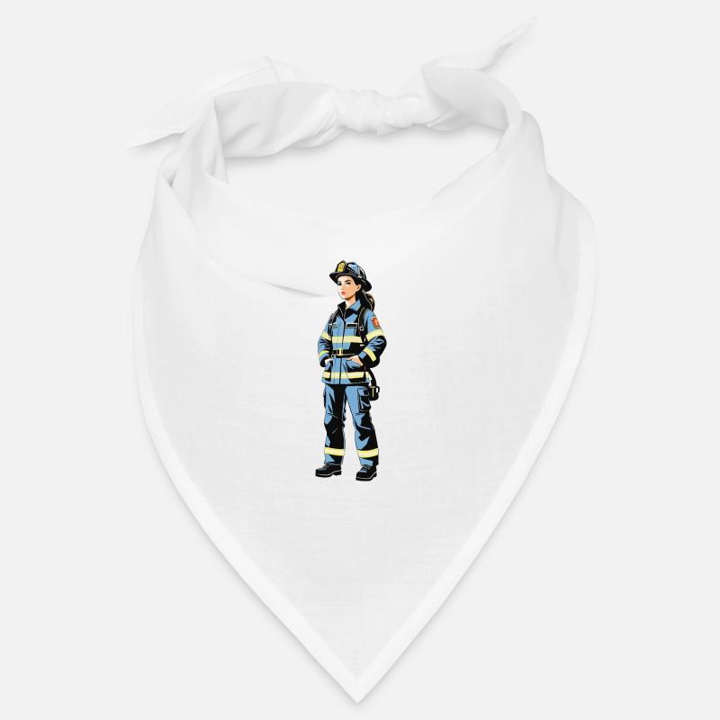 Feuerwehrfrau - Beruf Design Sticker Bandana