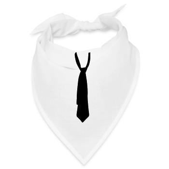 Krawatte - Bandana - Weiß - Vorne