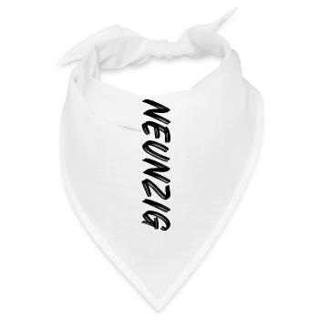 90. Geburtstag / Neunzig / 90 - Bandana - Weiß - Vorne