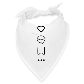 Avi Collection – Social Icons - Bandana - Weiß - Vorne