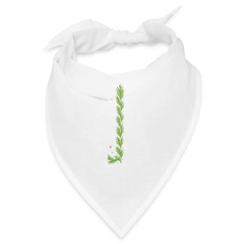 Vertikale weihnachtliche Farnenspirale  - Bandana - Weiß - Vorne