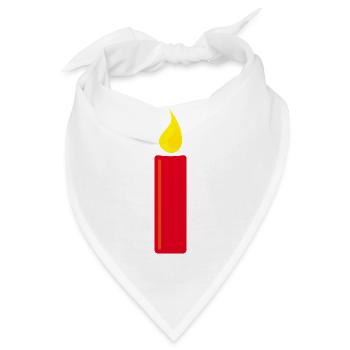 Kerze | 1. Advent - Bandana - Weiß - Vorne