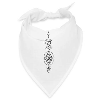 RA Totem – Ägyptische Sonnenenergie - Bandana - Weiß - Vorne