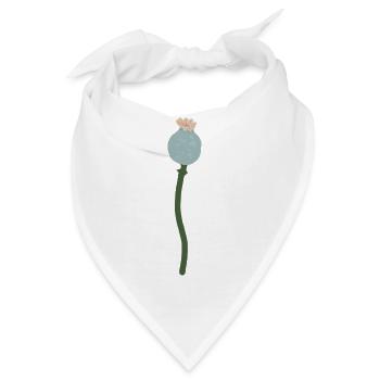 Mohn Kapsel - Bandana - Weiß - Vorne