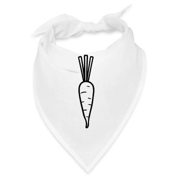 Karotte - Bandana - Weiß - Vorne