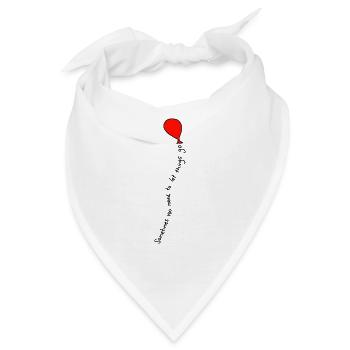 Ballon Spruch Loslassen - Bandana - Weiß - Vorne
