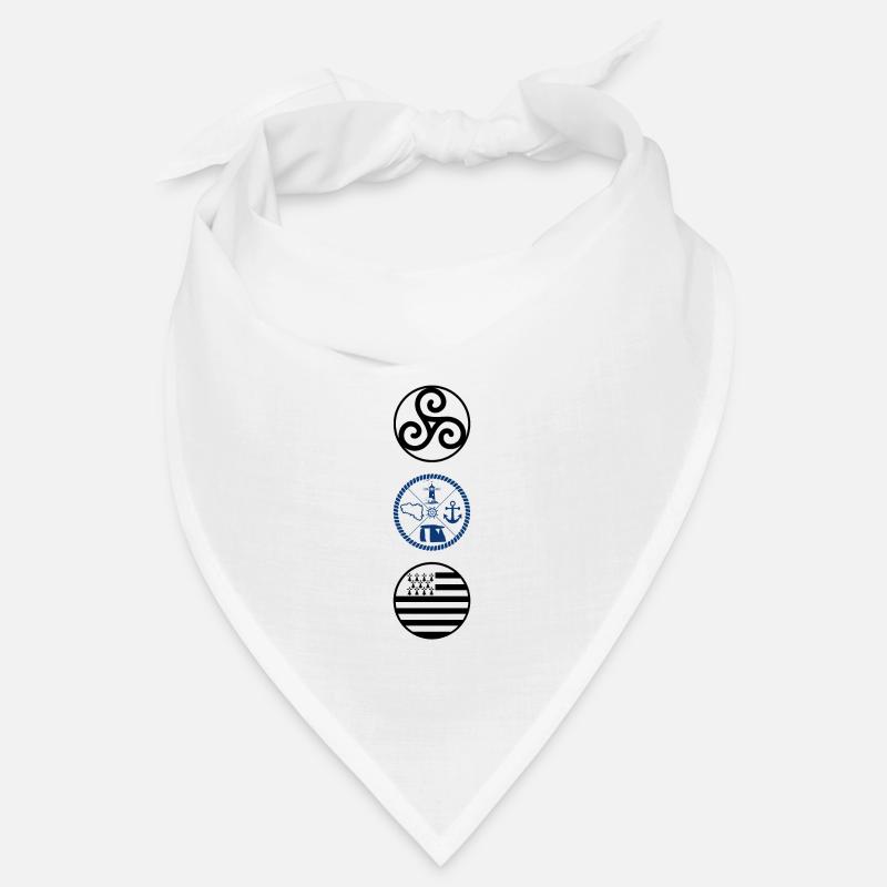 Bretagne et ses symboles. Triskell. Drapeau Breton Bandana