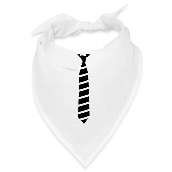 Krawatte - Bandana - Weiß - Vorne