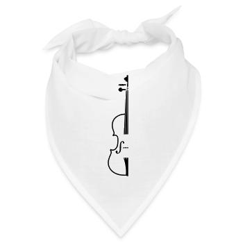 Geige - Bandana - Weiß - Vorne