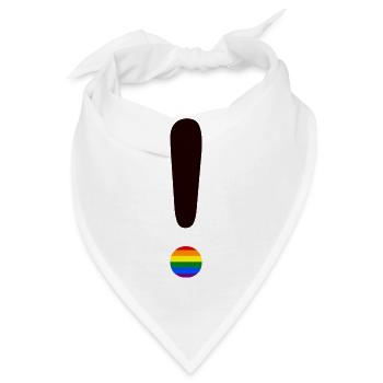 laut und stolz - Bandana - Weiß - Vorne