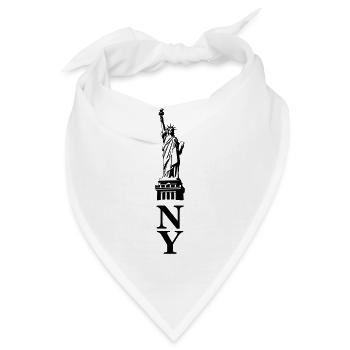 Freiheitsstatue Silhouette - Bandana - Weiß - Vorne