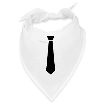 Krawatte - Bandana - Weiß - Vorne