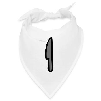 Messer Knife Küchenmesser Koch Chefkoch Hobbykoch - Bandana - Weiß - Vorne