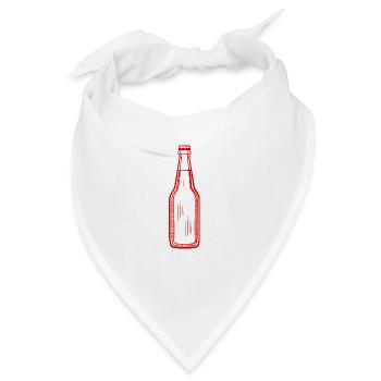 Bierflasche Bier Symbol - Bandana - Weiß - Vorne