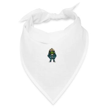 Frosch Winter Comic - Bandana - Weiß - Vorne