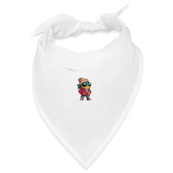 Piranha Fische Winter Comic - Bandana - Weiß - Vorne