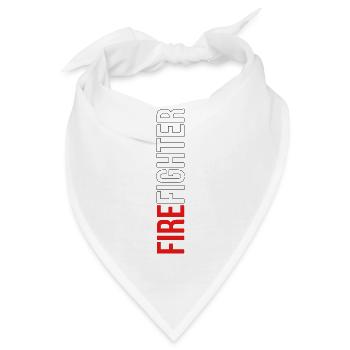 FIREFIGHTER / Feuerwehr - Bandana - Weiß - Vorne