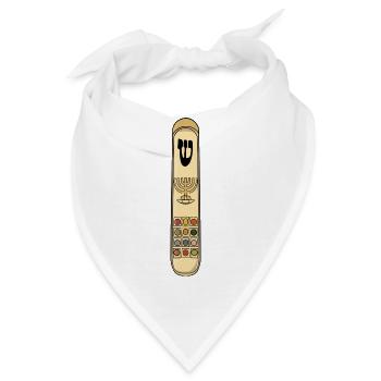 Goldene Mezuzah Kunst Menorah-Symbol Moderne Judaika - Bandana - Weiß - Vorne