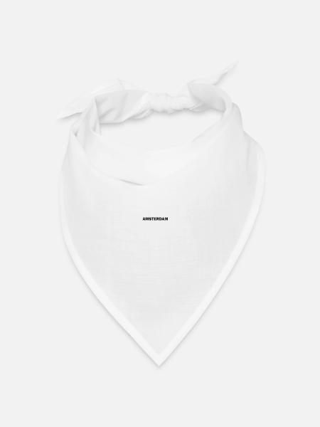 Amsterdam - Minimalistic - Bandana - blanc - Devant