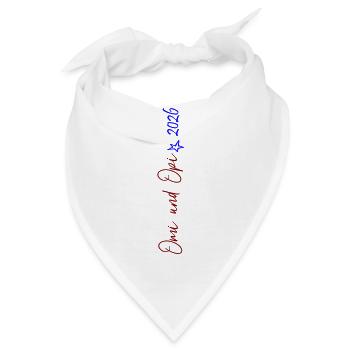 Omi und Opi 2026 - Bandana - Weiß - Vorne