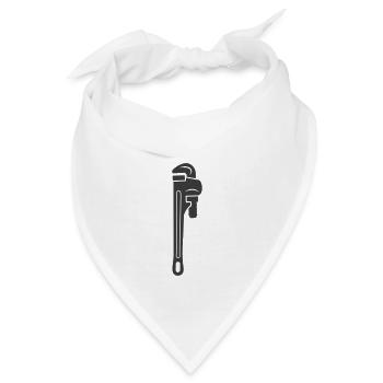 Symbolsymbol für Klempnerdienste, Rohrzangenschild, - Bandana - Weiß - Vorne