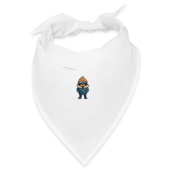 Faultier Winter Comic - Bandana - Weiß - Vorne