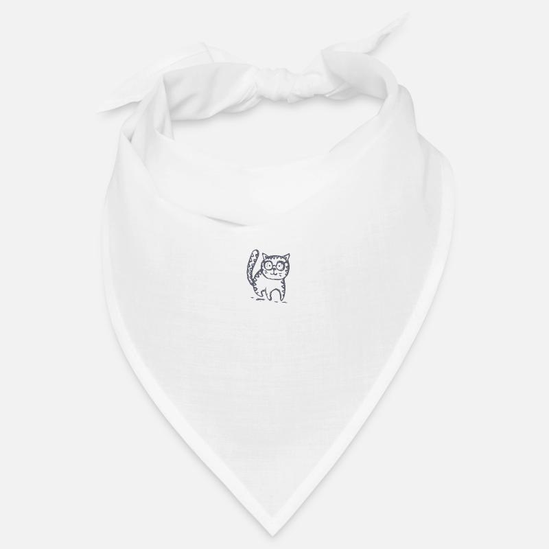 Katze - Bandana - Weiß