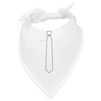 Krawatte - Bandana - Weiß - Vorne