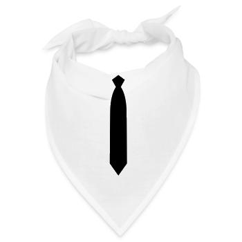 Krawatte - Bandana - Weiß - Vorne