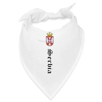 Serbia - Bandana - Weiß - Vorne